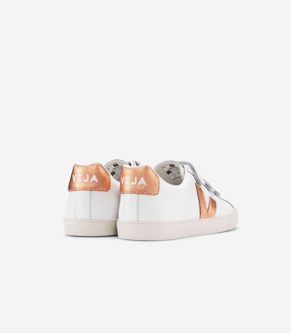 Tenis Veja Mujer - 3-Lock Cuero - Blancos - 540UEFHQJ